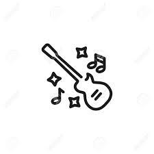 Conceptual image of a guitar or rock concert